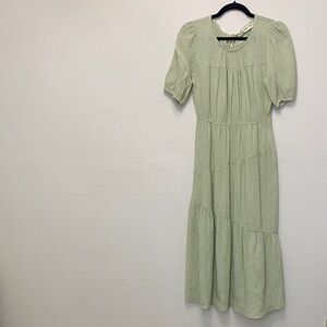 Easter Green Textured Dress PRETTY ONE